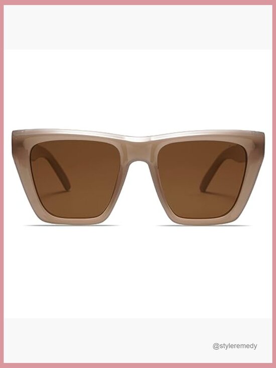 Oversized Square Cat Eye Polarized Sunglasses with UV400 Protection main image 6